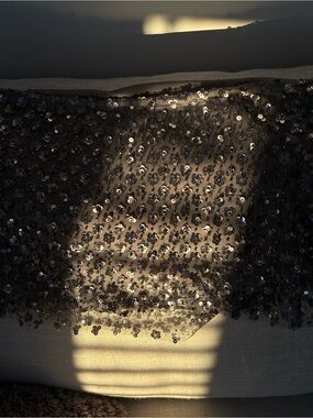 Urban Outfitters Sequin Embellished Black Crop Top